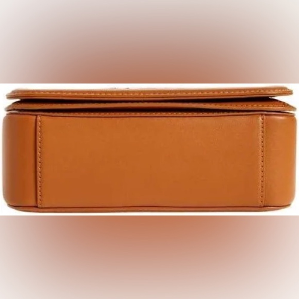 !SOLD! Marc Jacobs Cognac Leather Messenger Shoulder/Crossbody Bag wAdjust Strap - Picture 4 of 10